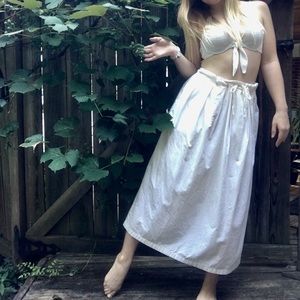 Minimal Paper Bag Style Maxi Skirt